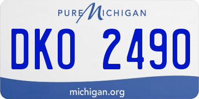 MI license plate DKO2490