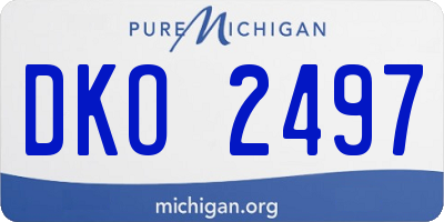 MI license plate DKO2497