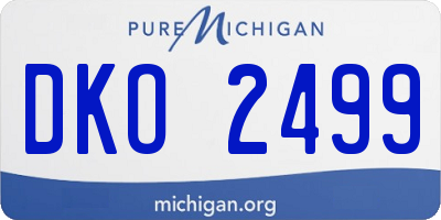 MI license plate DKO2499