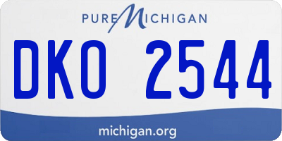 MI license plate DKO2544