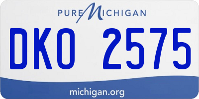 MI license plate DKO2575