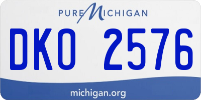 MI license plate DKO2576