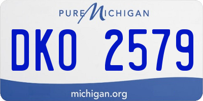 MI license plate DKO2579