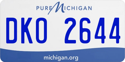 MI license plate DKO2644