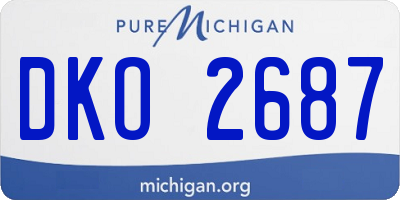 MI license plate DKO2687