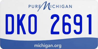 MI license plate DKO2691