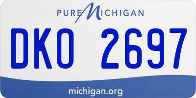 MI license plate DKO2697