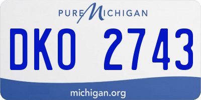 MI license plate DKO2743