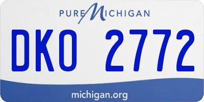MI license plate DKO2772