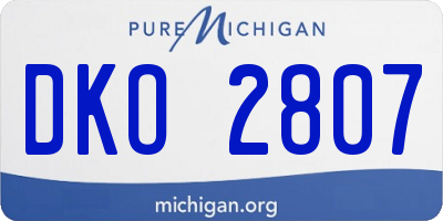MI license plate DKO2807