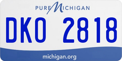 MI license plate DKO2818