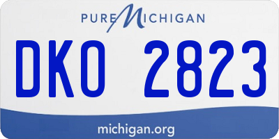 MI license plate DKO2823