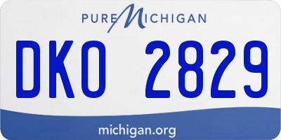MI license plate DKO2829