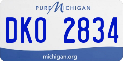 MI license plate DKO2834