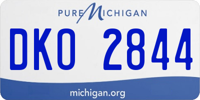 MI license plate DKO2844