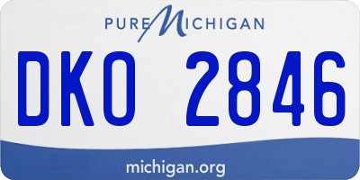 MI license plate DKO2846