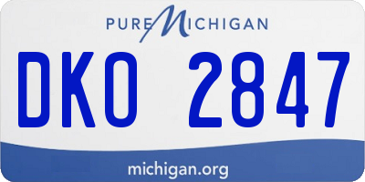 MI license plate DKO2847