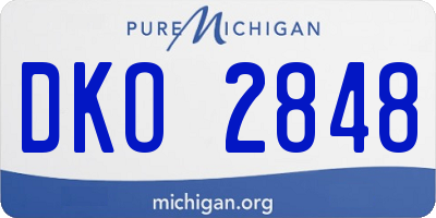 MI license plate DKO2848