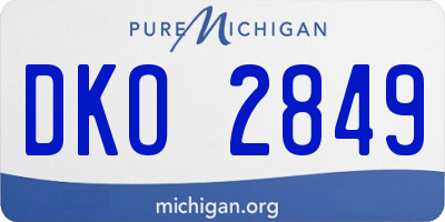 MI license plate DKO2849
