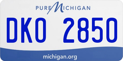 MI license plate DKO2850