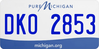 MI license plate DKO2853