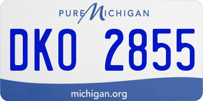 MI license plate DKO2855