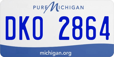 MI license plate DKO2864