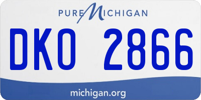 MI license plate DKO2866