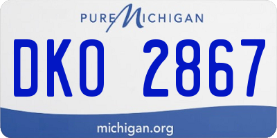 MI license plate DKO2867