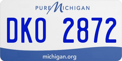 MI license plate DKO2872