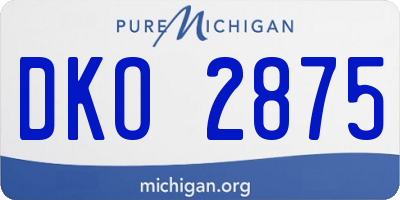 MI license plate DKO2875