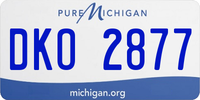 MI license plate DKO2877