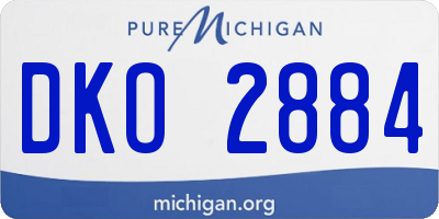 MI license plate DKO2884