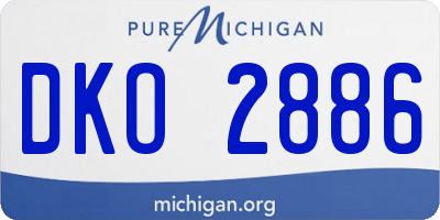 MI license plate DKO2886