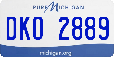 MI license plate DKO2889