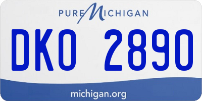 MI license plate DKO2890