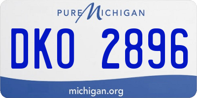 MI license plate DKO2896