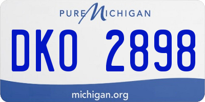 MI license plate DKO2898