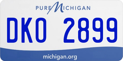 MI license plate DKO2899