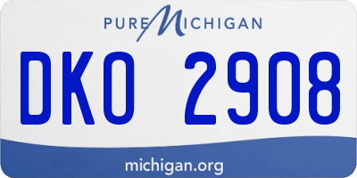 MI license plate DKO2908