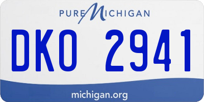 MI license plate DKO2941
