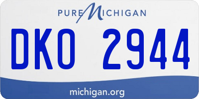 MI license plate DKO2944
