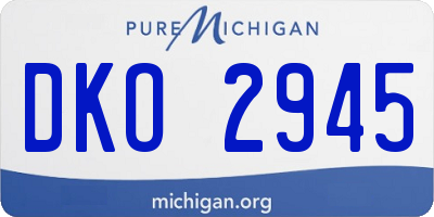 MI license plate DKO2945