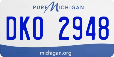 MI license plate DKO2948