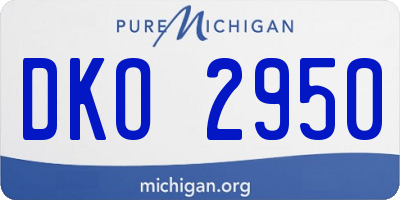 MI license plate DKO2950
