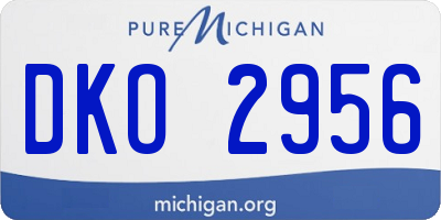 MI license plate DKO2956