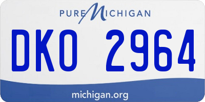 MI license plate DKO2964