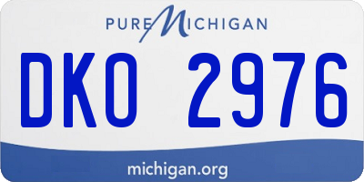 MI license plate DKO2976