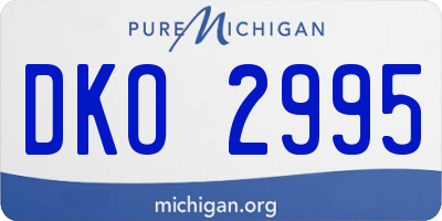MI license plate DKO2995