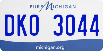 MI license plate DKO3044